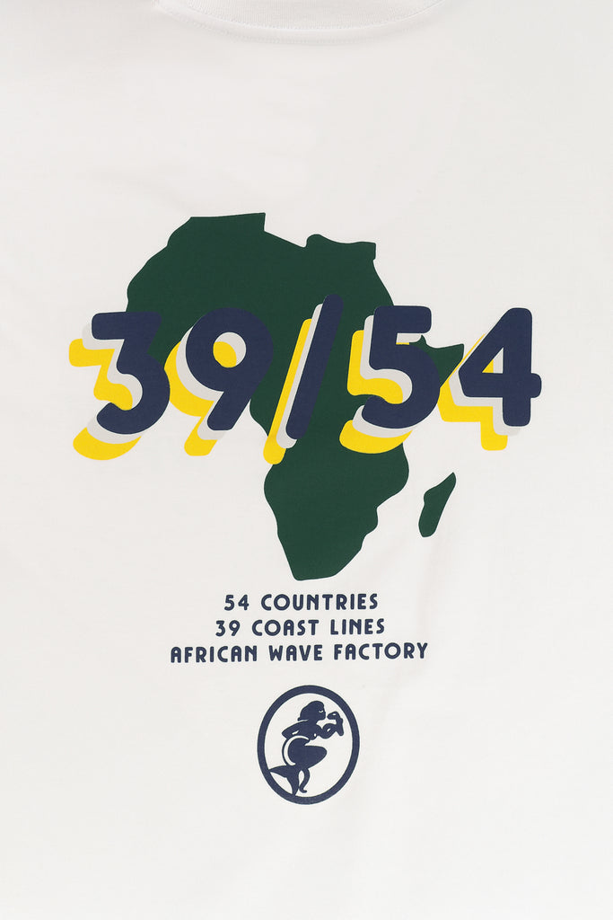 Mami Wata 39/54 Tee in white, 100% cotton, made in Africa